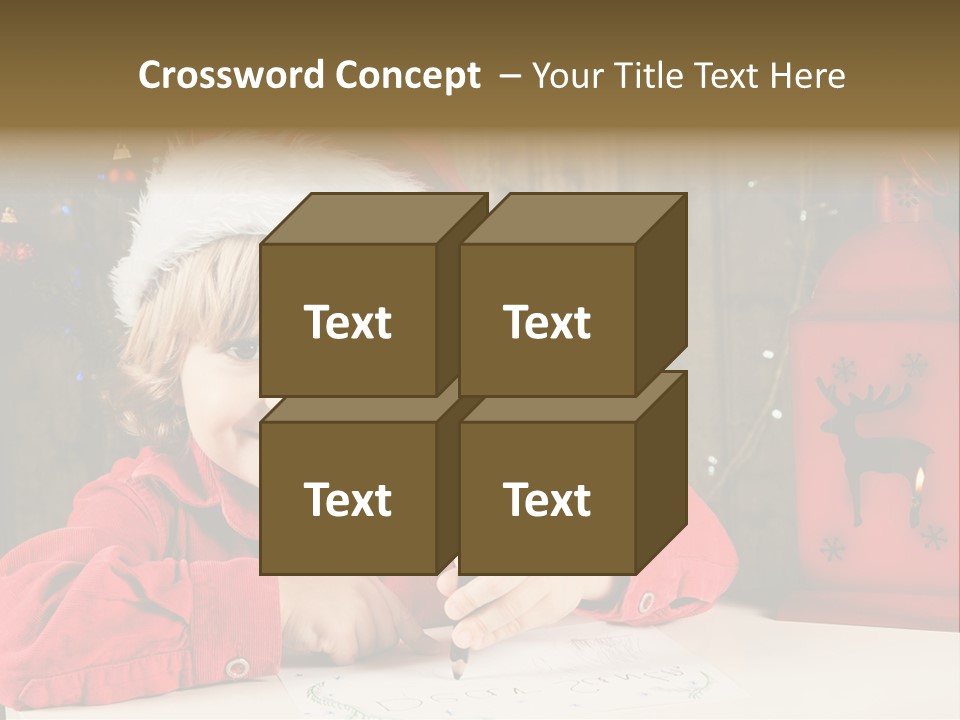 Cute One Person Lantern PowerPoint Template
