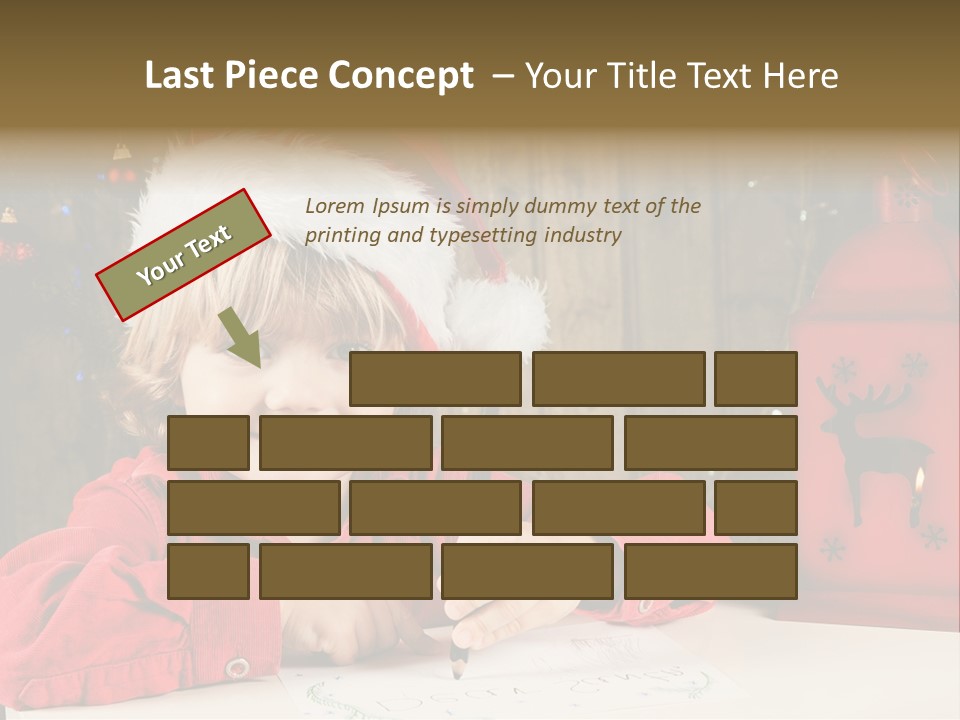 Cute One Person Lantern PowerPoint Template