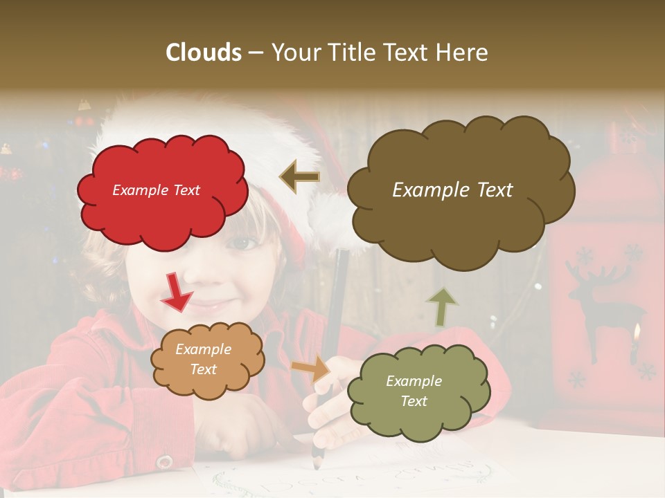 Cute One Person Lantern PowerPoint Template