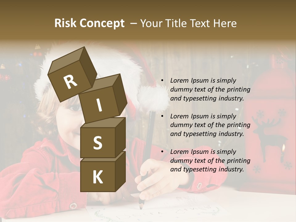 Cute One Person Lantern PowerPoint Template