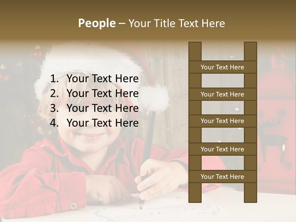 Cute One Person Lantern PowerPoint Template