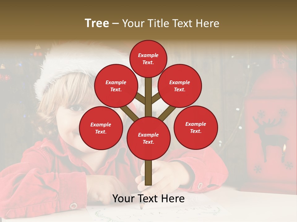 Cute One Person Lantern PowerPoint Template