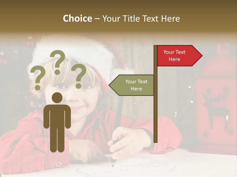 Cute One Person Lantern PowerPoint Template