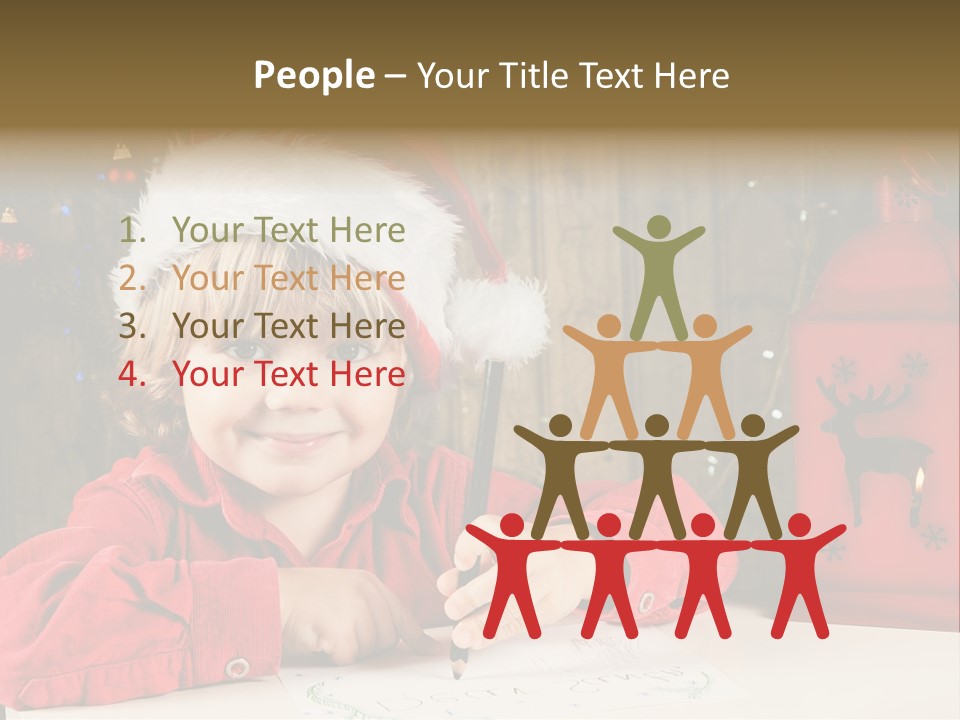 Cute One Person Lantern PowerPoint Template