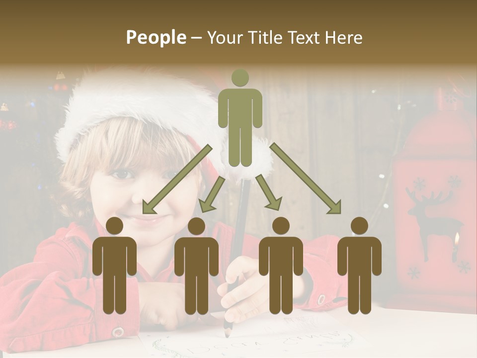 Cute One Person Lantern PowerPoint Template
