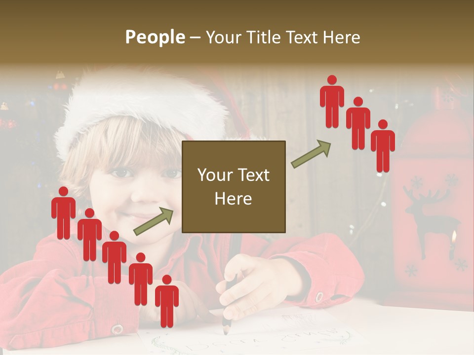 Cute One Person Lantern PowerPoint Template