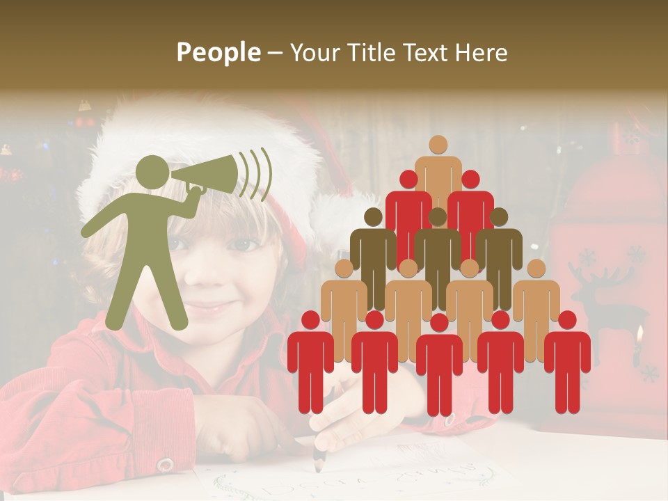 Cute One Person Lantern PowerPoint Template