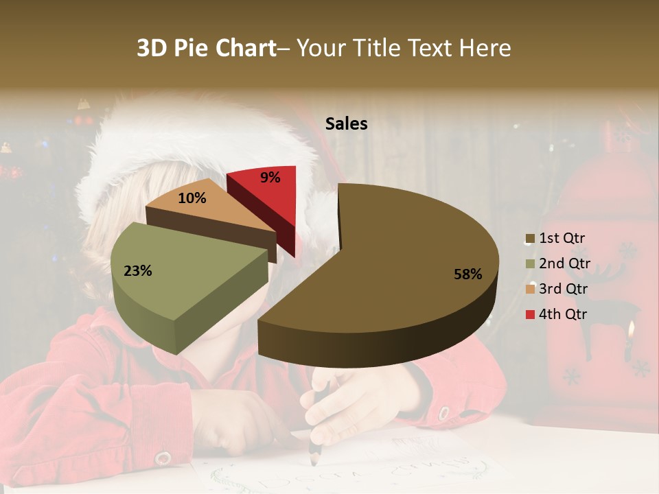 Cute One Person Lantern PowerPoint Template