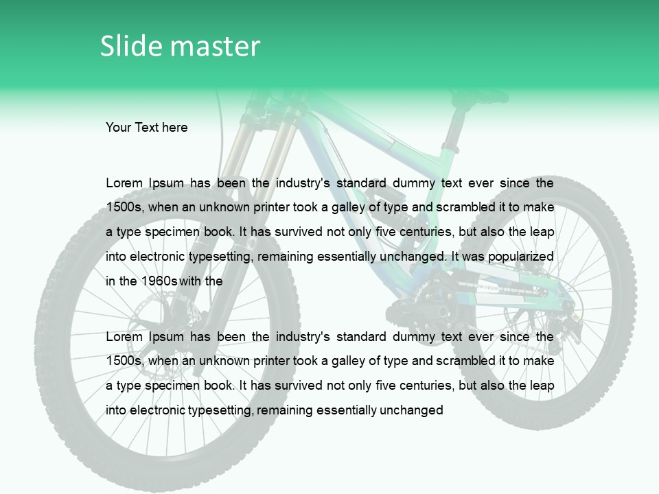 Brake Pedal Bike PowerPoint Template