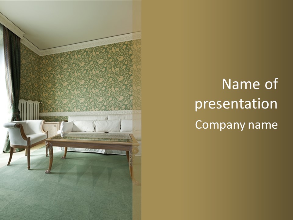 Wallpaper Space Table PowerPoint Template