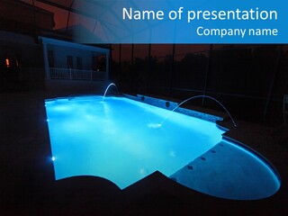 Swimming Forest Night PowerPoint Template