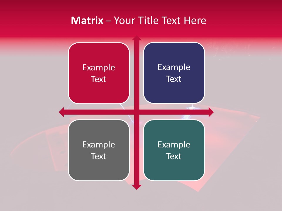 Red Patio Deck PowerPoint Template