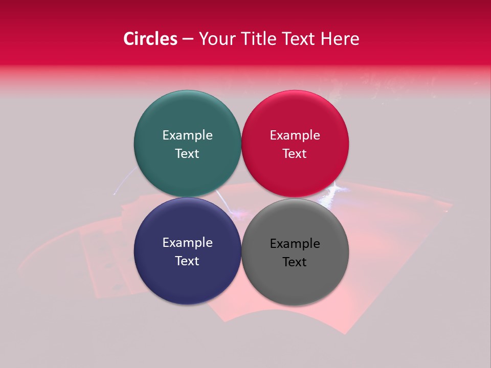 Red Patio Deck PowerPoint Template