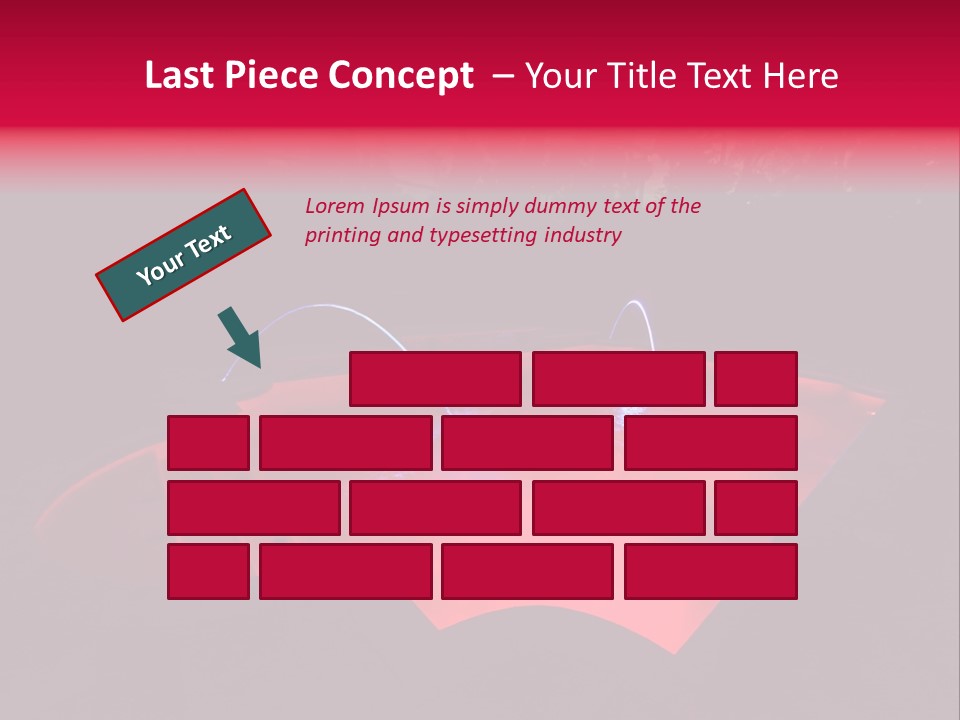 Red Patio Deck PowerPoint Template