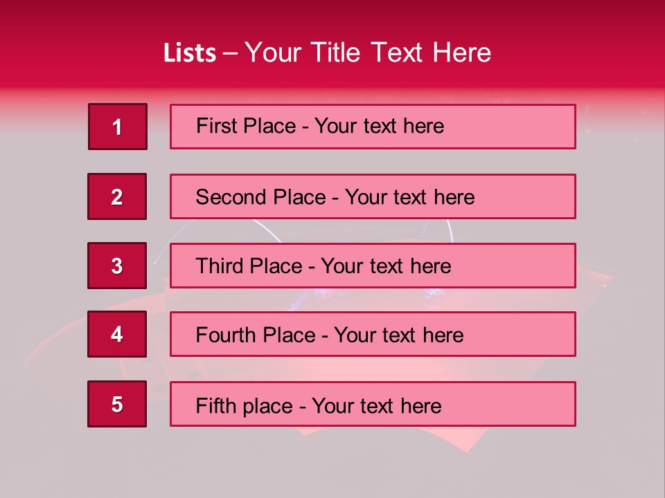 Red Patio Deck PowerPoint Template