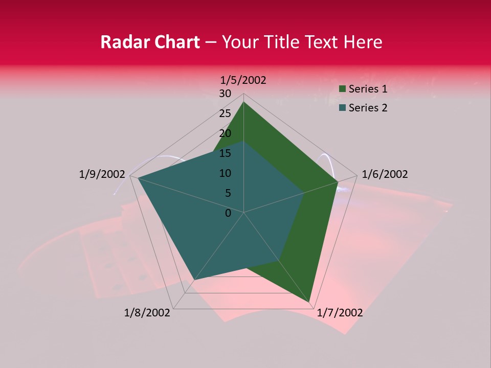 Red Patio Deck PowerPoint Template