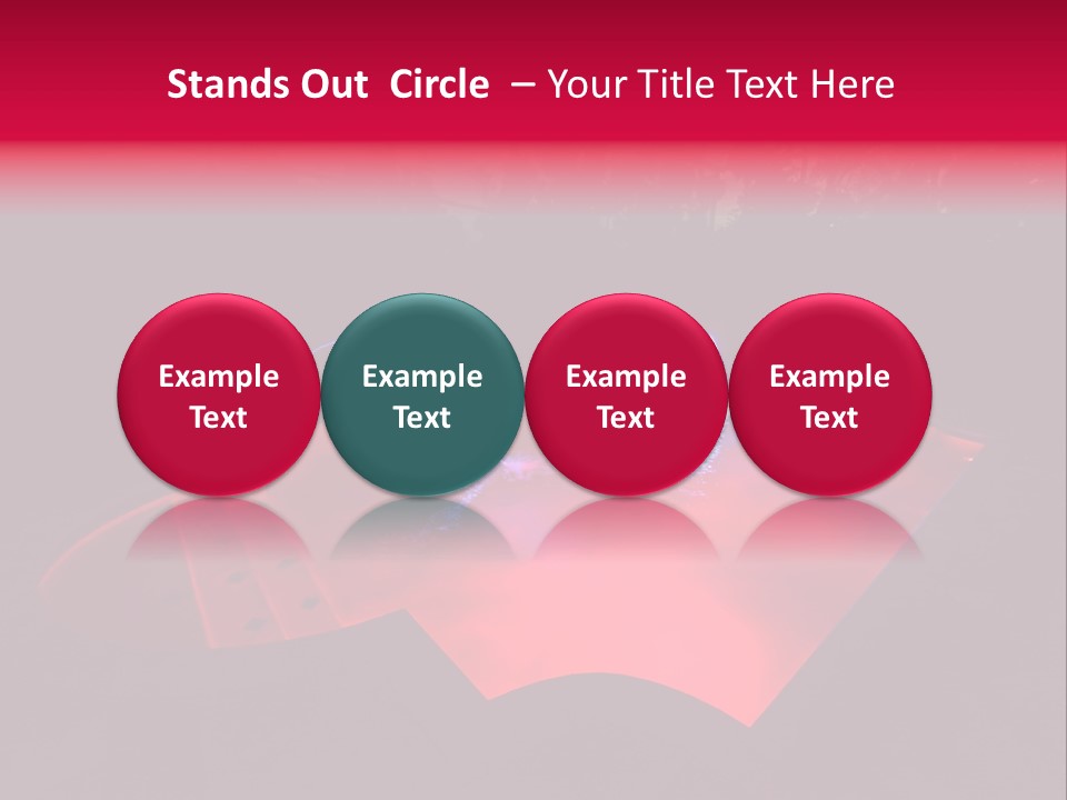 Red Patio Deck PowerPoint Template