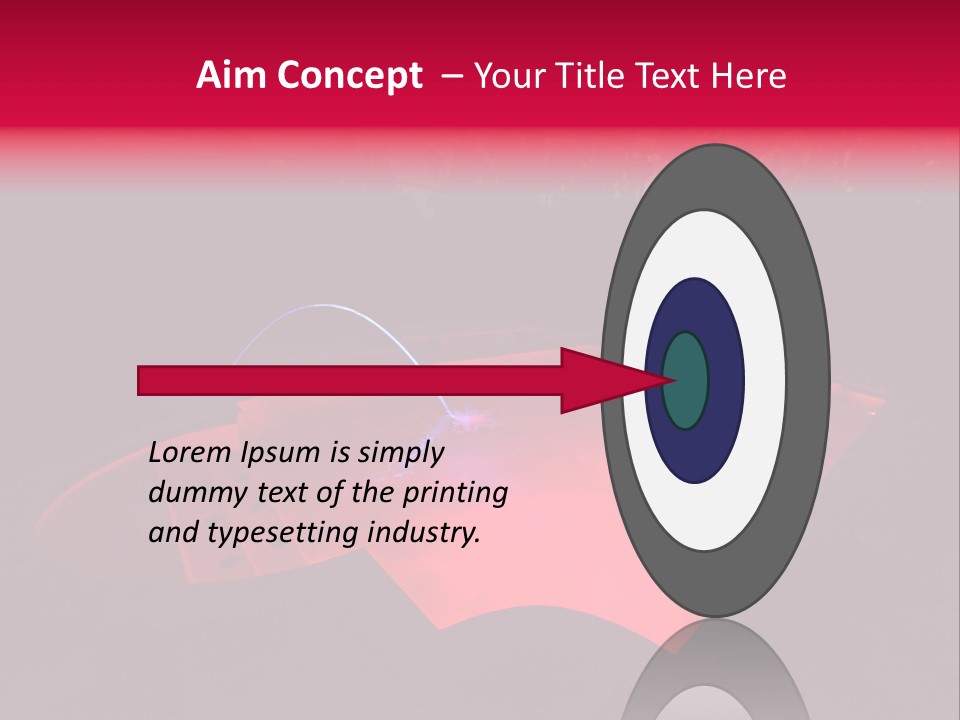 Red Patio Deck PowerPoint Template