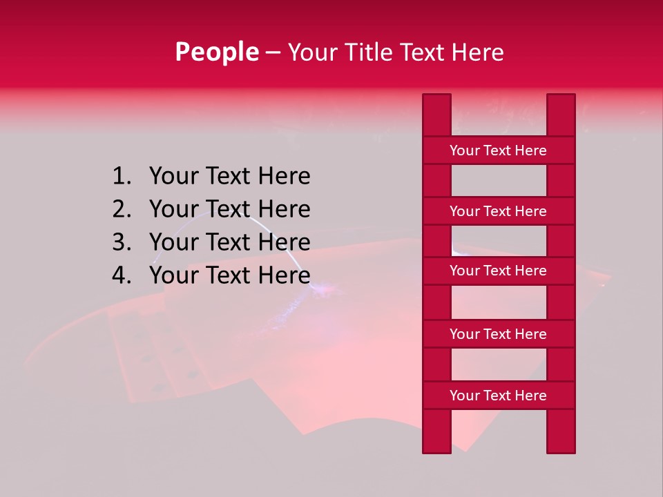 Red Patio Deck PowerPoint Template