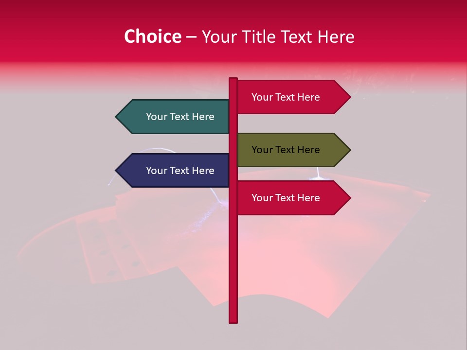 Red Patio Deck PowerPoint Template