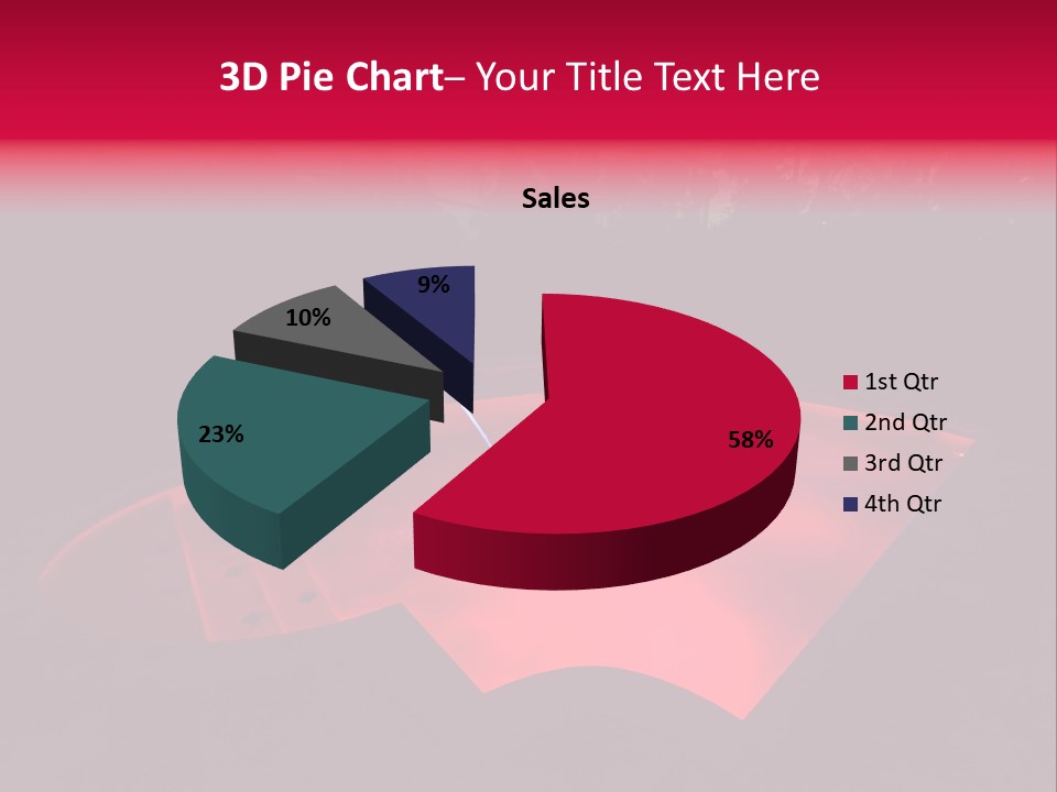 Red Patio Deck PowerPoint Template
