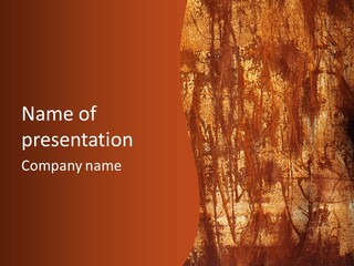 Background Image Oxidation Metal PowerPoint Template