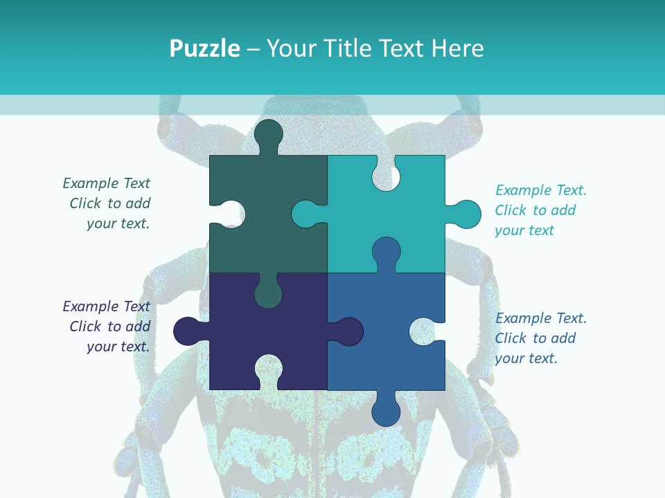 New Guinea Eupholus Schoenherri Cyan PowerPoint Template