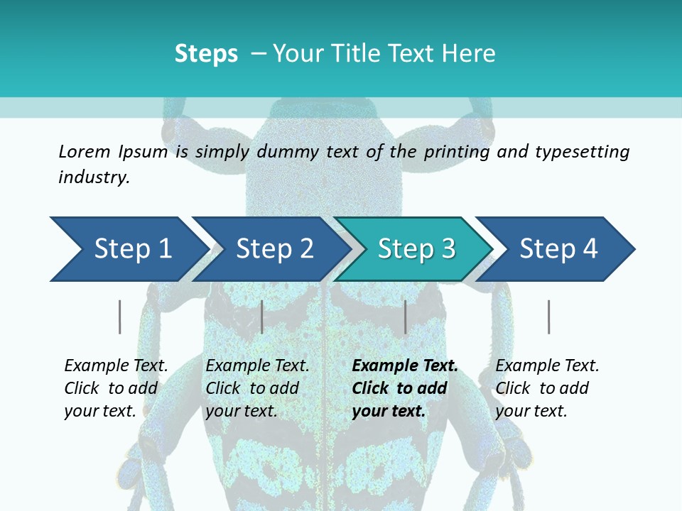 New Guinea Eupholus Schoenherri Cyan PowerPoint Template