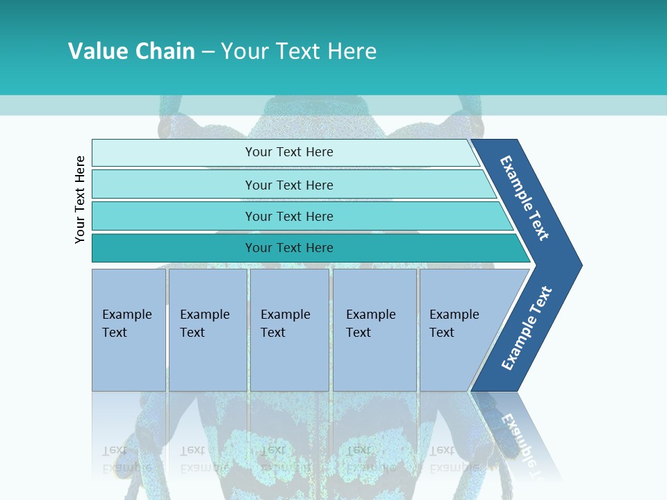New Guinea Eupholus Schoenherri Cyan PowerPoint Template