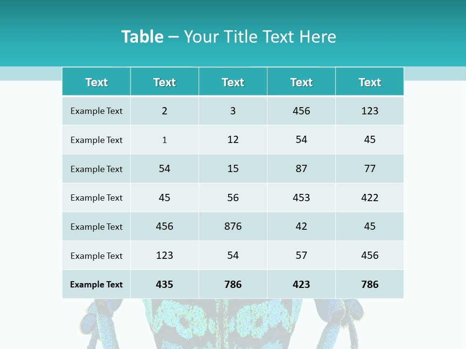 New Guinea Eupholus Schoenherri Cyan PowerPoint Template