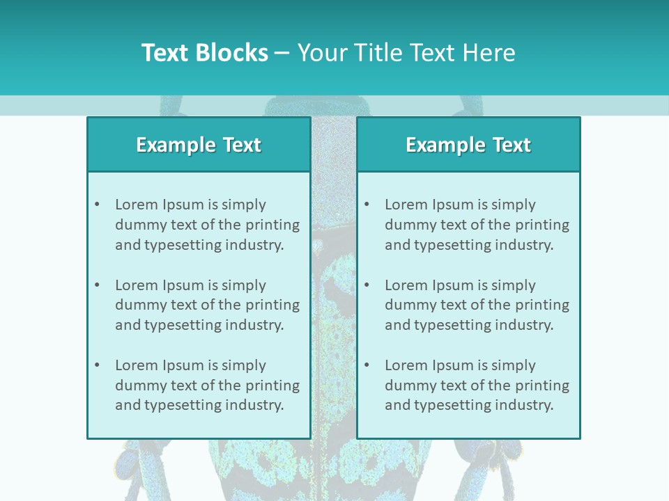 New Guinea Eupholus Schoenherri Cyan PowerPoint Template
