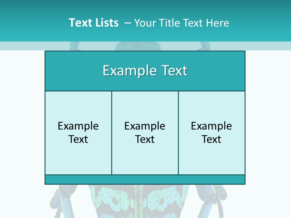 New Guinea Eupholus Schoenherri Cyan PowerPoint Template