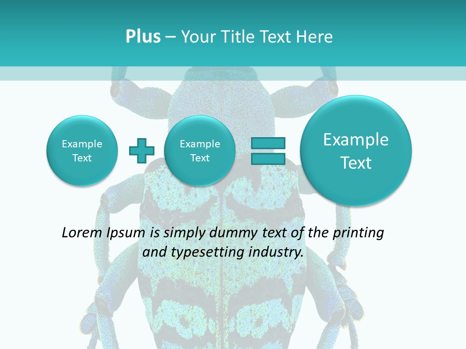 New Guinea Eupholus Schoenherri Cyan PowerPoint Template