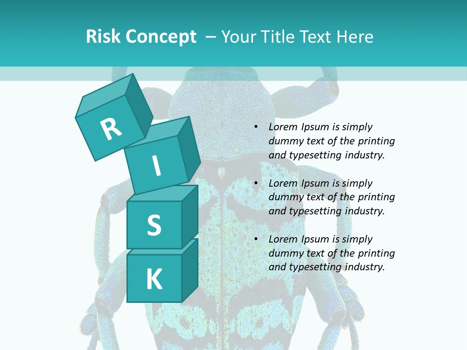 New Guinea Eupholus Schoenherri Cyan PowerPoint Template