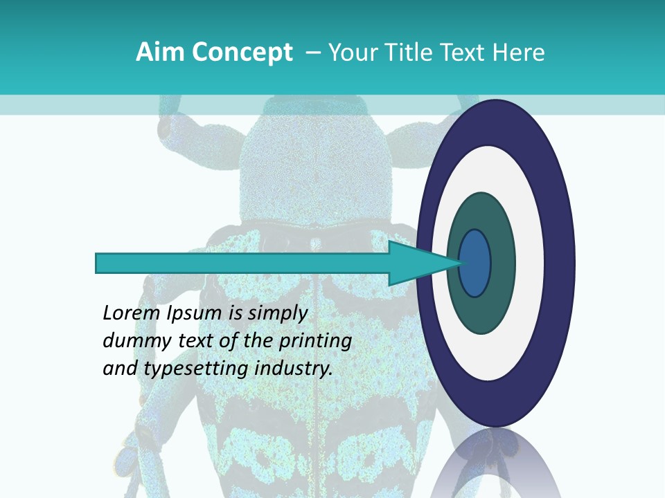 New Guinea Eupholus Schoenherri Cyan PowerPoint Template