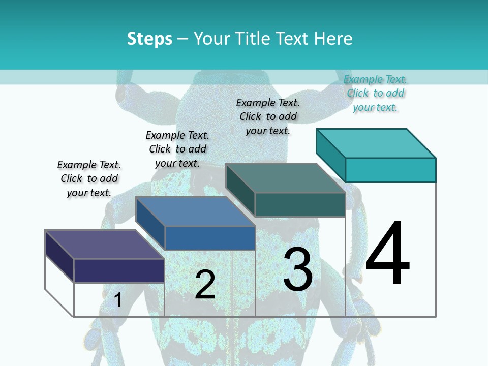 New Guinea Eupholus Schoenherri Cyan PowerPoint Template