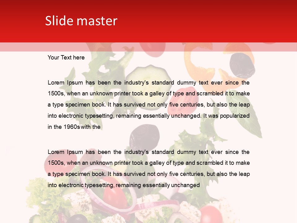 Red Leaf White PowerPoint Template