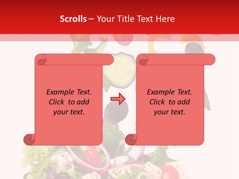 Red Leaf White PowerPoint Template