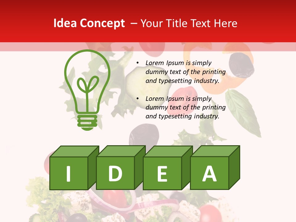 Red Leaf White PowerPoint Template