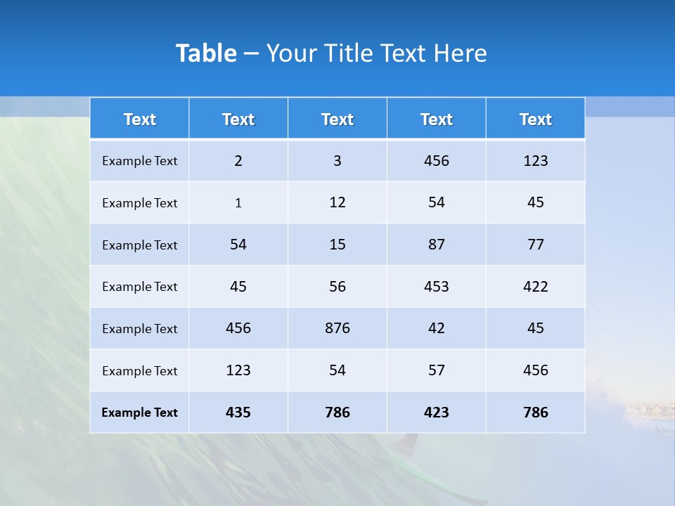 Sea Liquid Revolution PowerPoint Template