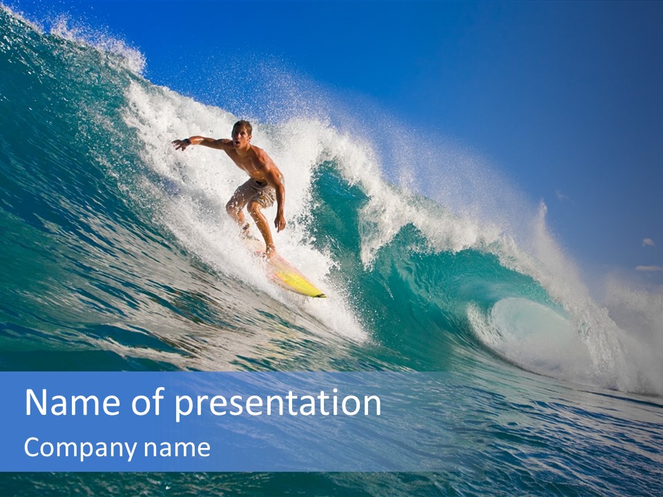 Man Extreme Shorebreak PowerPoint Template