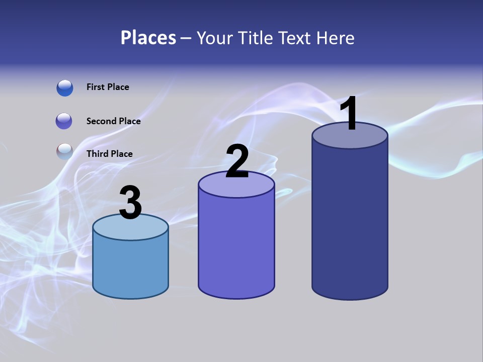 Volute Blue Wallpaper PowerPoint Template