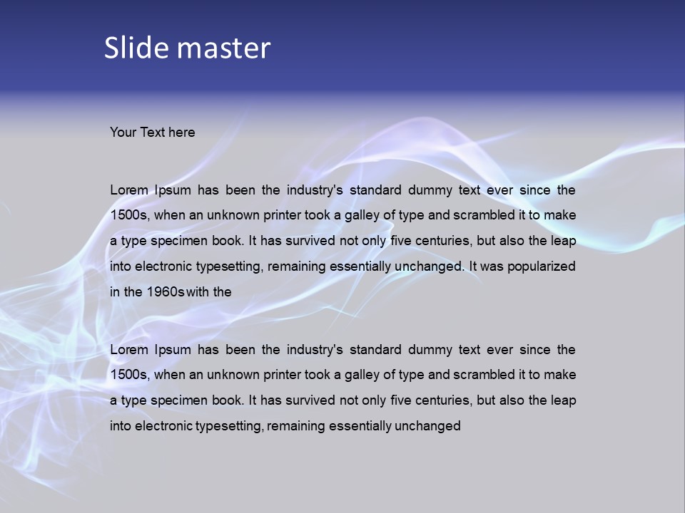 Volute Blue Wallpaper PowerPoint Template