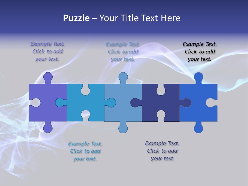 Volute Blue Wallpaper PowerPoint Template