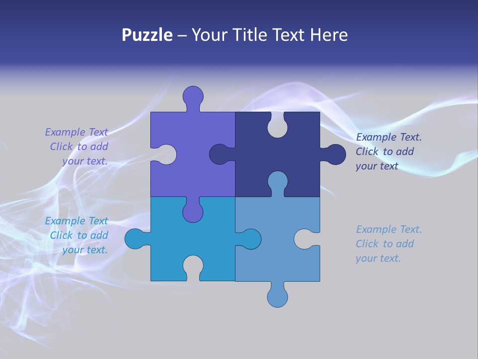 Volute Blue Wallpaper PowerPoint Template