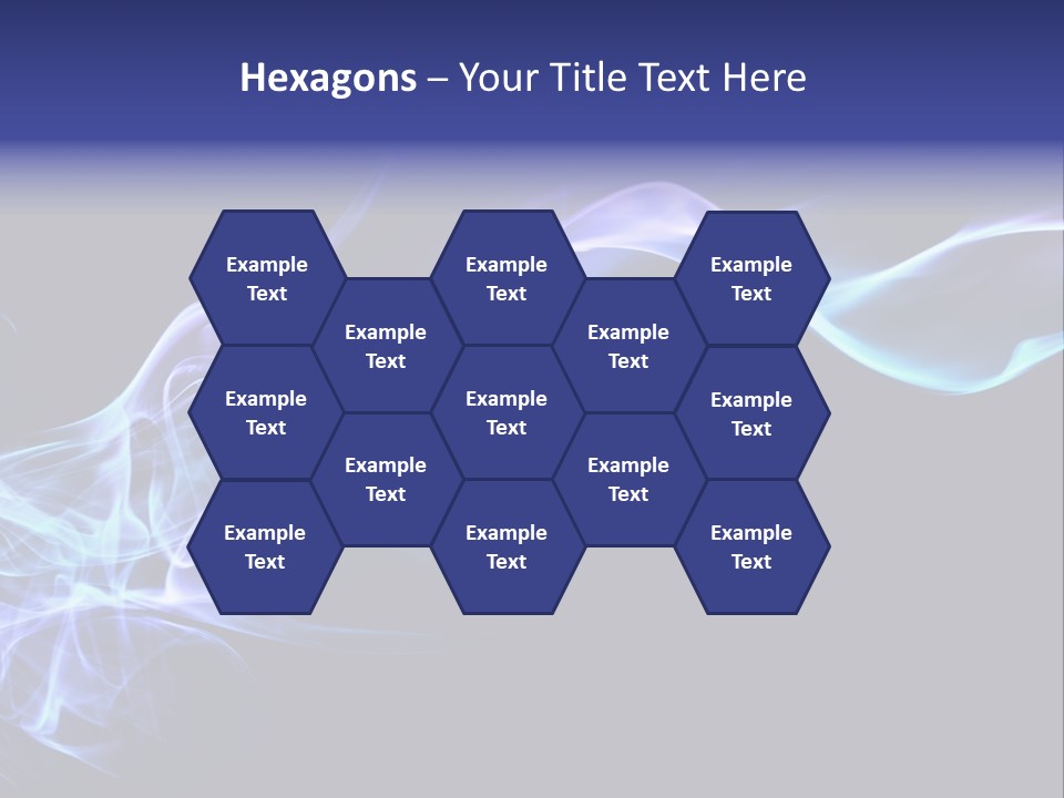 Volute Blue Wallpaper PowerPoint Template