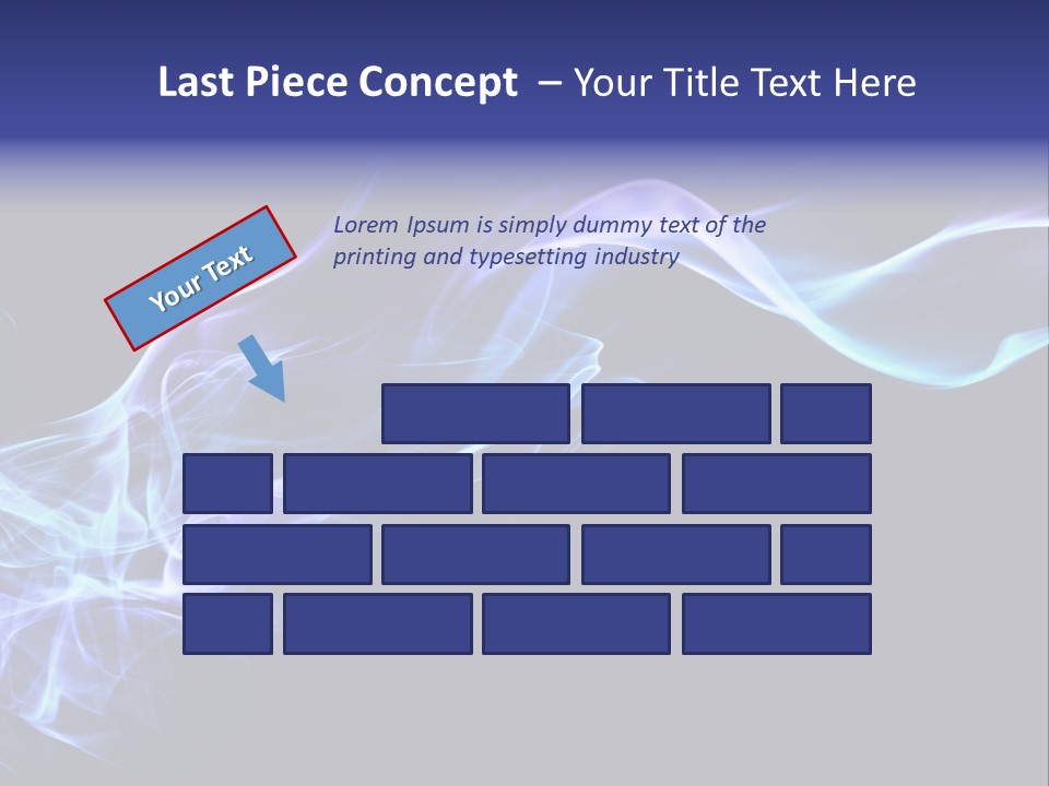 Volute Blue Wallpaper PowerPoint Template