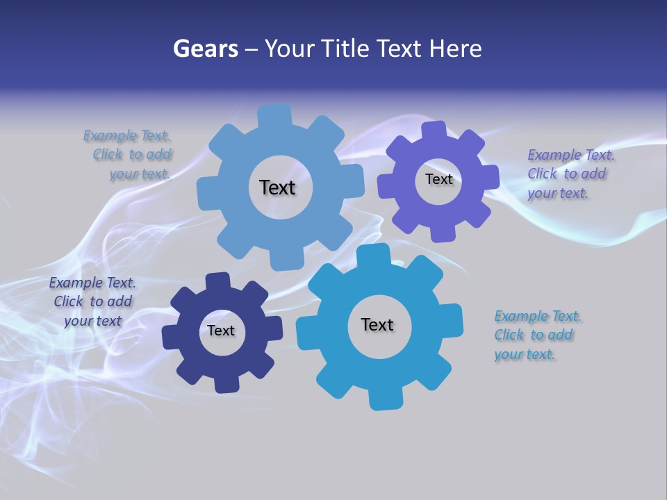 Volute Blue Wallpaper PowerPoint Template