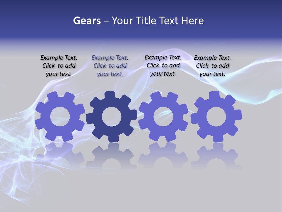 Volute Blue Wallpaper PowerPoint Template