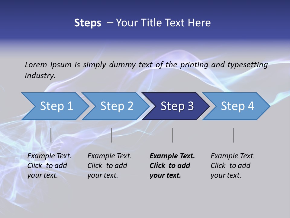 Volute Blue Wallpaper PowerPoint Template